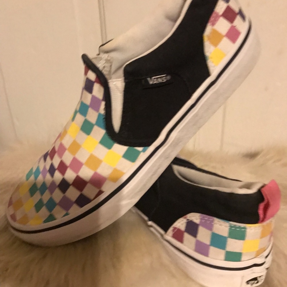 Vans Checked Multi Color Size: 6 - image 1